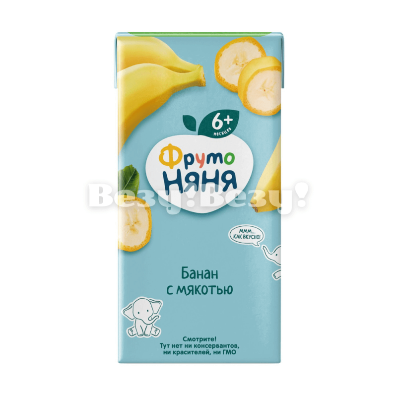 Сок банан с мякотью