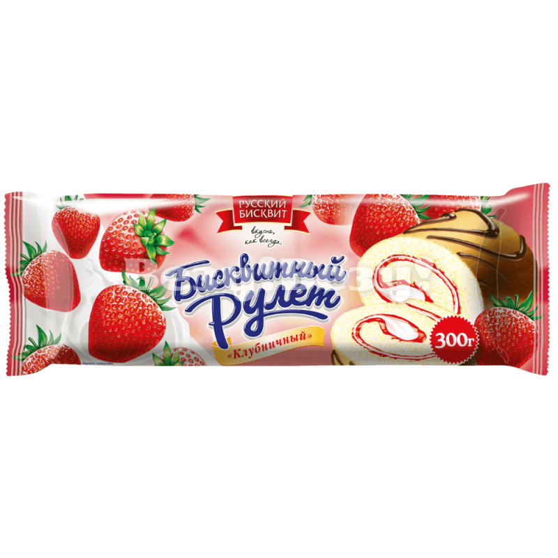 Клубничный рулет