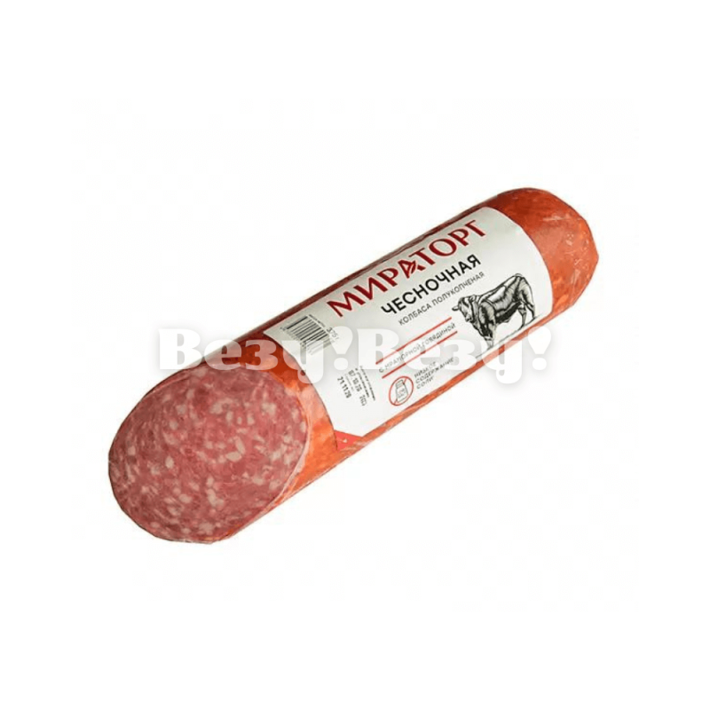 Колбаса полукопченая Чесночная