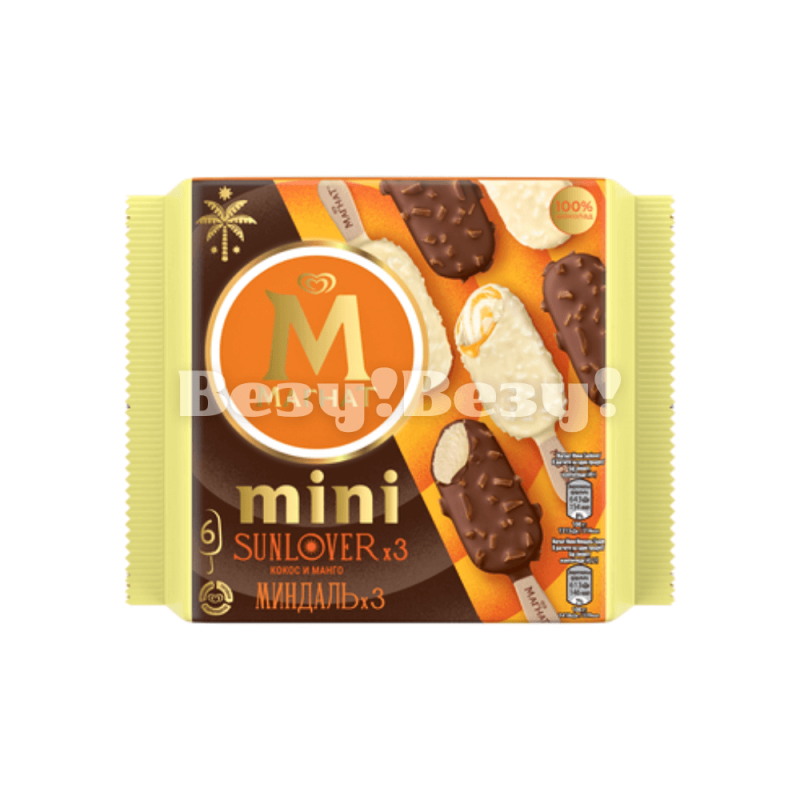 Мороженое Магнат Mini Sunlover кокос-манго и миндаль